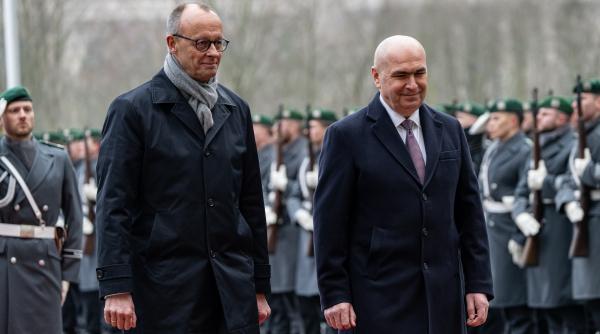 Ilie Bolojan anunță, la conferința cu Mertz, proiectul de țară al României pentru 2028: Aderarea la spațiul Euro