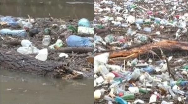 poluare uriasa pe dunare oamenii arunca si electrocasnice in fluviu se duc seara cu punga de gunoi