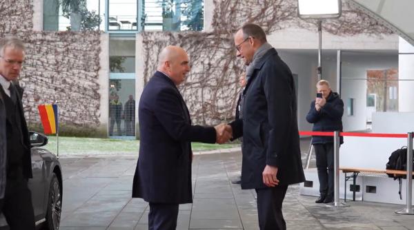 Premierul Ilie Bolojan a fost primit de cancelarul german Friedrich Merz. Ce discută cei doi