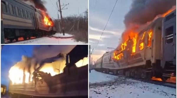 Rusia a atacat cu drone un tren plin de pasageri, în Ucraina: Sunt cel puțin cinci morți