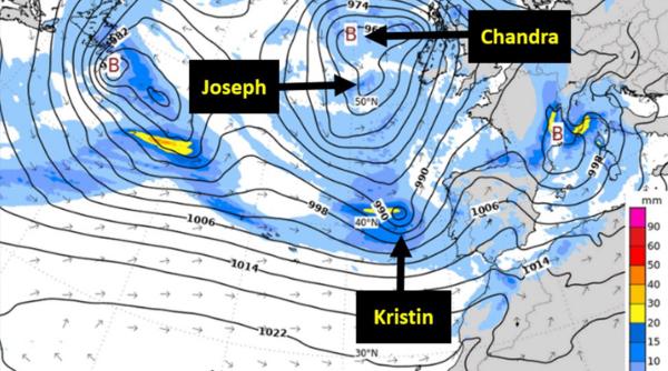 Trei furtuni puternice peste Europa: Joseph, Chandra și Kristin „lovesc” mai multe țări cu rafale de uragan și alerte meteo cod roșu