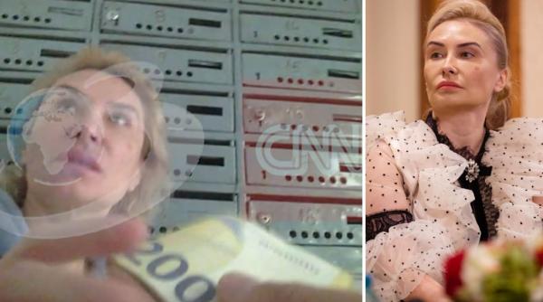 imagini cu momentul in care avocata adriana georgescu primeste mita de 60 000 de euro in scara unui bloc