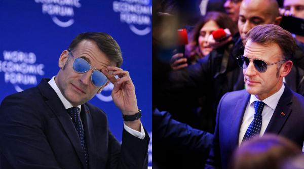 Președinția Franceză vinde online ochelari de soare în stil „Top Gun” cum a purtat Macron. Cât costă și ce brand de nișă îi produce