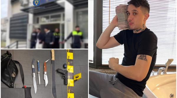 trapperul mgk a fost retinut dupa o bataie la sala alti 6 tineri saltati de politie aveau la ei cutite sabii si pistoale