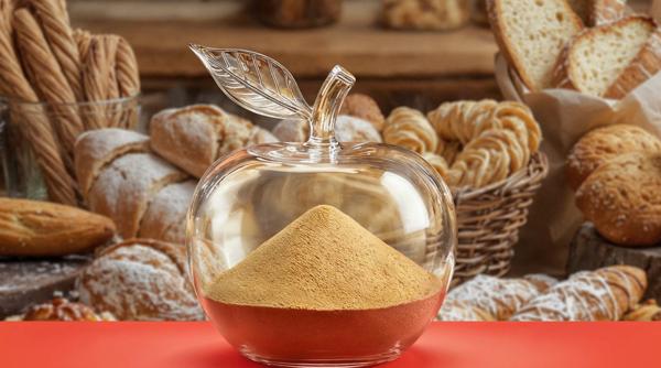 un nou tip de faina din mere a fost prezentat la un targ international din italia are 60 fibre si e fara gluten