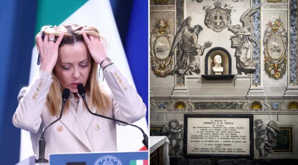 Anchetă de proporții în Italia după scandalul frescei restaurate cu un înger care seamănă cu Giorgia Meloni