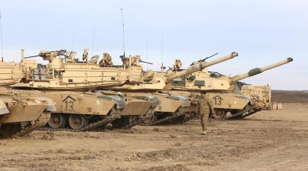 armata sua a venit cu tancuri abrams in romania pentru antrenamente comune cu militarii nostri la poligonul smardan
