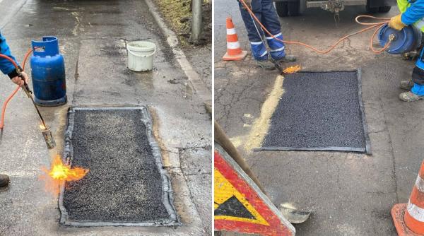 O primărie de sector din București s-a apucat să repare gropile semnalate de șoferi pe Waze: „Continuați să le anunțați”