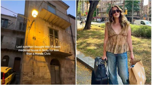 O tânără care a cumpărat o casă cu 17 camere în Sicilia cu banii de-o mașină spune cât au costat-o renovările și dacă a meritat efortul