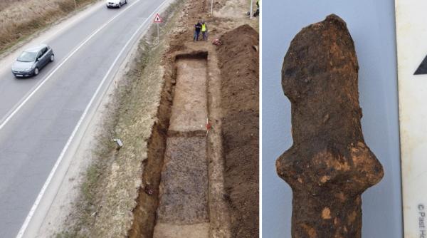 Descoperire rară într-o zi obişnuită de săptături lângă Sfântu Gheorghe: S-a găsit o figurină feminină veche de peste 7.500 de ani 