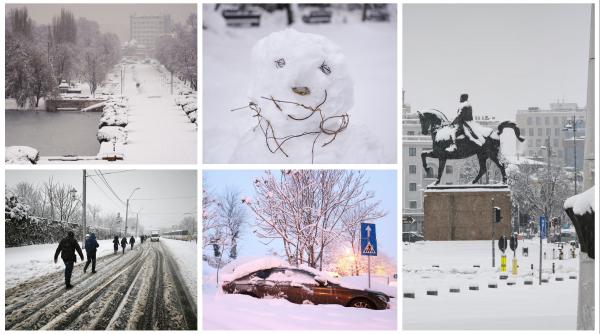 cum arata capitala sub jumatate de metru de zapada nu a mai nins asa mult in bucuresti de 18 ani copiii se joaca adultii se plang