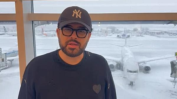 mihai gadea blocat pe aeroport din cauza vremii extreme nimeni nu stie de fapt cand va pleca de pe aeroportul otopeni