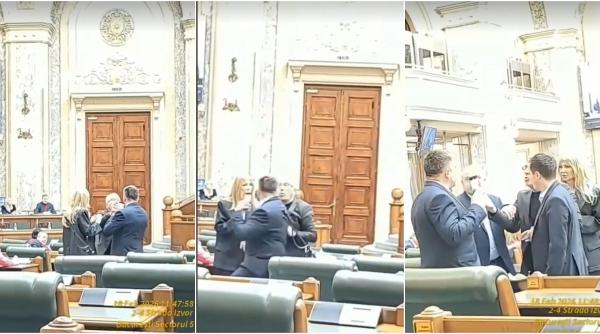 Scandal în Parlament. Doi senatori s-au îmbrâncit. Victoria Stoiciu: „Un coleg suveranist umbla să agreseze colegii”