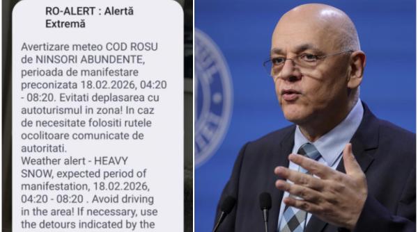 Arafat, despre RO-Alert-ul de la 4 dimineața: E dificil să spui că nu vrei să deranjezi. Era o oră limită. Sunetul nu se poate modifica