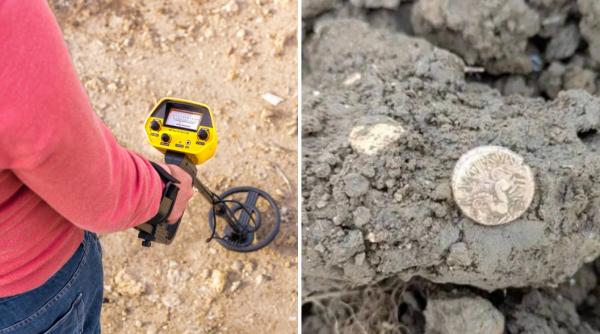 un tezaur de monede de aur a fost descoperit de un profesor de istorie in timp ce folosea detectorul de metale pe un camp din anglia