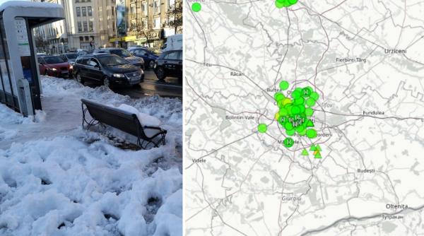 Ninsorile abundente au curățat aerul din Bucureşti. Minime istorice pentru PM2.5