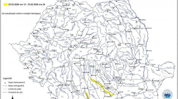 hidrologii au emis un cod galben de posibile inundatii pe rauri din sase judete