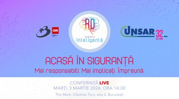 „Acasă în siguranță” 2026: Campanie națională pentru protejarea locuințelor românilor, lansată de UNSAR și Antena 3 CNN