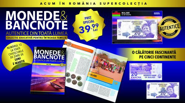 Malawi ajunge în colecția ta cu o nouă bancnotă autentică! Numărul 12, de luni la chioșcuri