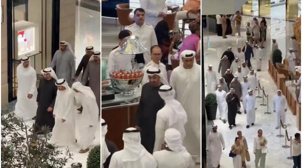 imagini virale din dubai mall presedintele emiratelor arabe a iesit la cumparaturi si s a dus la cafenea ca sa linisteasca turistii