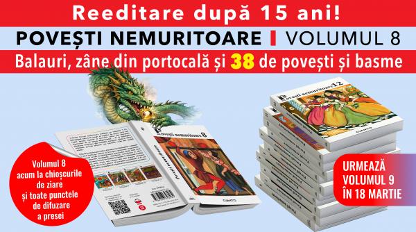 38 de povești despre balauri, zâne și inele fermecate. Volumul 8, acum la chioșcuri