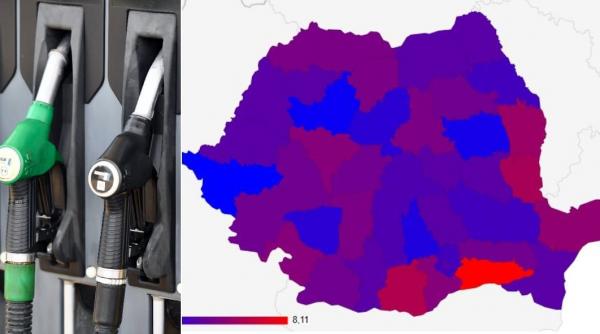 harta scumpirilor la benzina si motorina preturile au crescut in 24 de ore si cu 15 bani unde poti cumpara cel mai ieftin