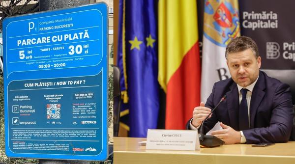 Ciprian Ciucu vrea să elimine toate gratuitățile pentru parcările „albastre” din București, inclusiv pentru mașini hibride și electrice