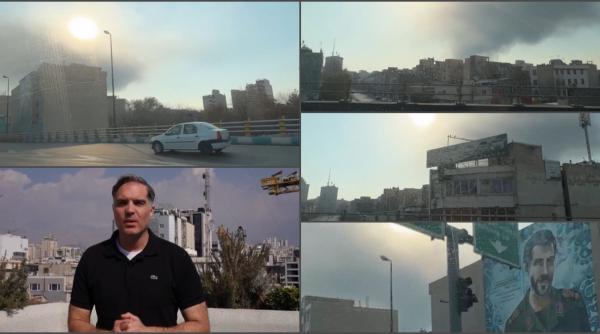 cnn primele imagini filmate in iran de la inceputul razboiului fum peste ruine o dacia logan alba in trafic si strazi pustii