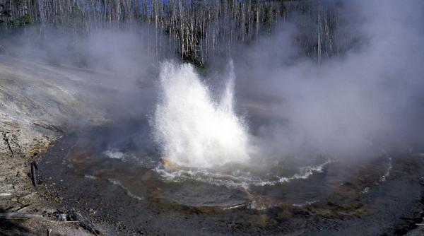 Yellowstone: Echinus, cel mai mare gheizer acid din lume, a erupt, pentru prima oară după 2020. „E similar cu sucul de portocale”