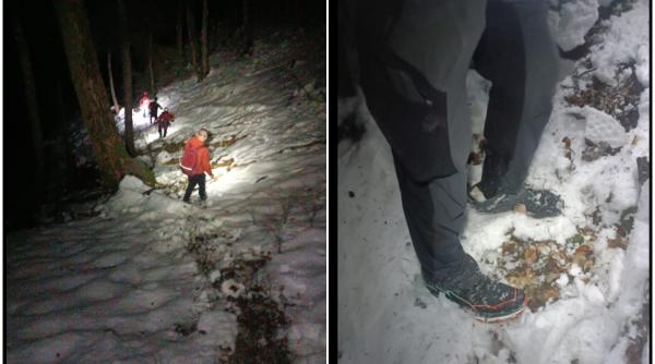 Un turist s-a dus pe munte în pantofi și și-a pierdut unul în zăpada de jumătate de metru