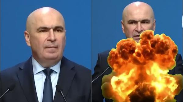 PSD, atac la Bolojan: "Apără bugetele multinanționalelor". Social-democrații au publicat un clip cu premierul "înghițit" de o explozie