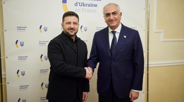 zelenski s a intalnit la paris cu printul iranian exilat reza pahlavi ucraina vrea un iran liber care sa nu fie aliatul rusiei