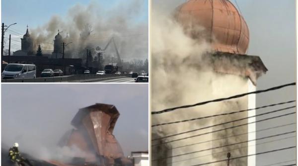 incendiu puternic la o biserica monument istoric din prahova oamenii erau la slujba traficul pe dn1 e restrictionat