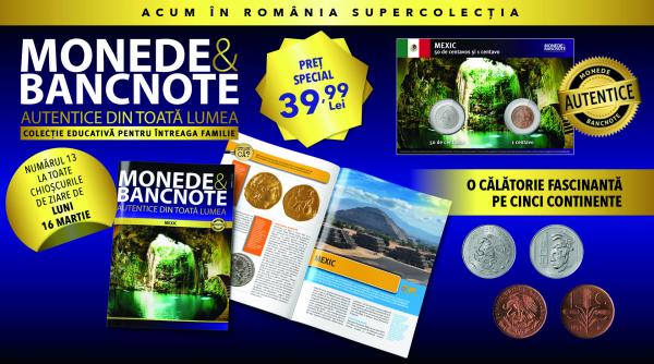 Descoperă Mexicul în colecția „Monede și bancnote autentice din toată lumea”. Revistă, monede, fișă numismatică. De luni la chioșcuri
