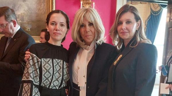 mirabela gradinarul alaturi de brigitte macron si de olena zelenska la casa alba