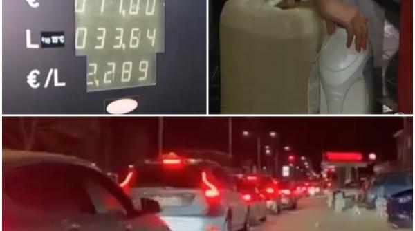 coada kilometrica la o benzinarie din belgia dupa ce angajatii au gresit pretul motorinei oamenii au adus si canistre