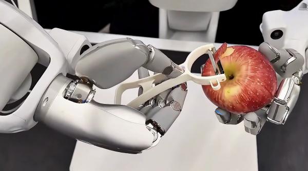 un robot umanoid dovedeste ca poate sa descojeasca un mar cu doua maini exact ca oamenii cum arata north si ce stie sa mai faca