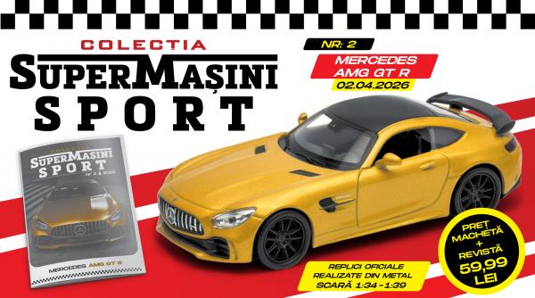 mercedes amg gt r in colectia supermasini sport revista si macheta metalica de joi la chioscuri