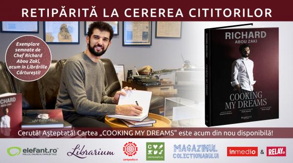 Cerută! Așteptată! Cartea lui Chef Richard Abou Zaki este din nou disponibilă. Acum în Librăriile Cărturești cu exemplare semnate