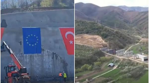 Au început lucrările la un nou tunel pe Autostrada Sibiu-Pitești (A1). Imagini de pe șantier
