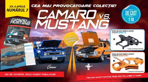 CAROSERIA pentru MUSTANG e AICI! Numărul 7 al colecției „Camaro vs. Mustang” aduce piesa de rezistență. De joi, la toate chioșcurile