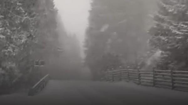 dimineata cu temperaturi de iarna si ninsori inainte de paste 6 c la paltinis 5 la sinaia