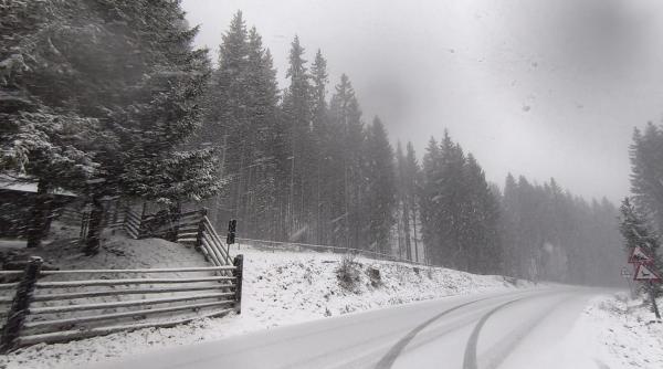 Dimineață cu temperaturi de iarnă și ninsori, înainte de Paște: -6°C la Păltiniș, -5 la Sinaia. Unde au fost -12°C în toiul primăverii