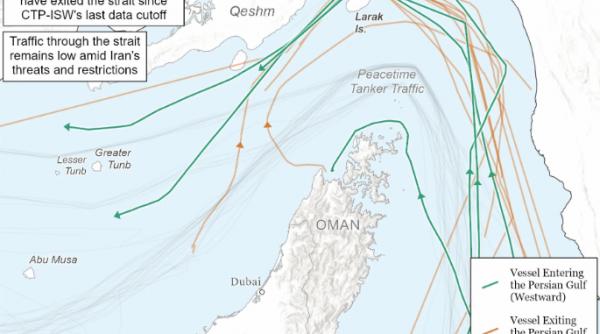 cel mult 15 nave pe zi isw iranul are un plan ca sa controleze traficului in ormuz iar asta tine ridicat pretul petrolului
