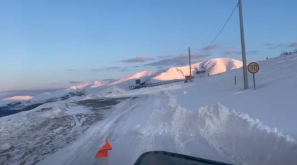 dimineata cu ger si zapada in aprilie au fost minus 10 grade la balea lac in hunedoara alba si arges a nins viscolit