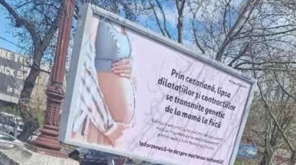 Panouri cu informații false despre cezariană în București. USR vrea ca reclamele cu „sfaturi” medicale să aibă avizul doctorilor