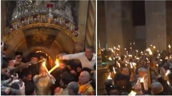 s a aprins lumina sfanta de la ierusalim ce semnificatie are si cand ajunge in romania
