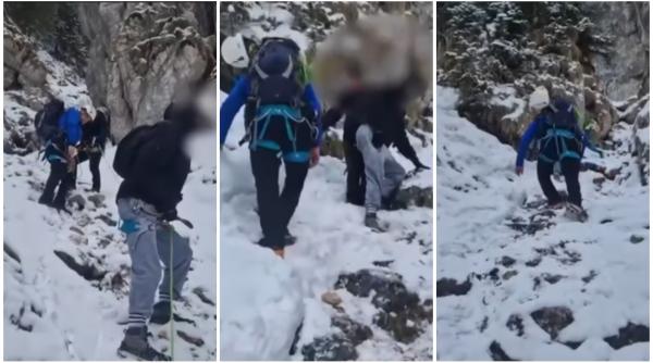 doi turisti au fost salvati la limita dupa ce au ramas blocati pe munte au stat o ora si jumatate culcati pe burta