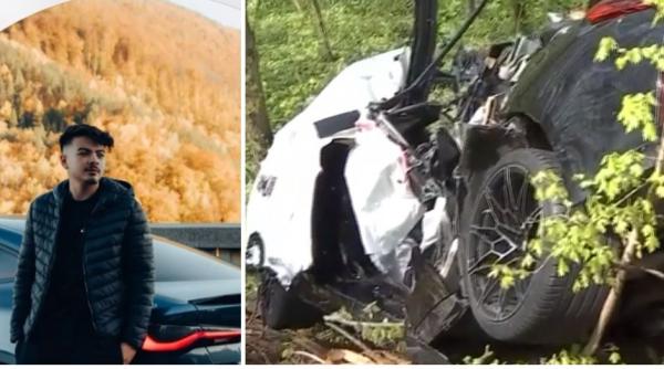 Accident în Snagov. Doi tineri au izbit un copac cu mașina cu atâta forță, că l-au rupt. Acul kilometrajului s-a oprit la 140 km/h