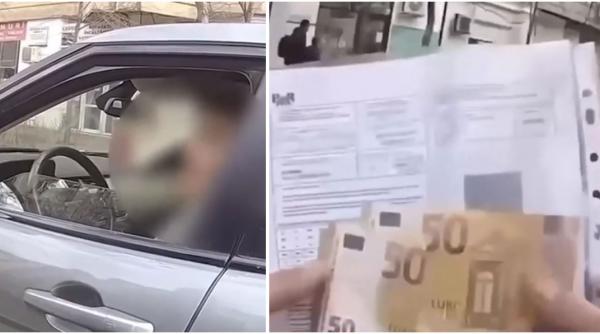 momentul in care o soferita incearca sa dea mita unui politist in capitala scenele au fost filmate de camera de pe uniforma agentului